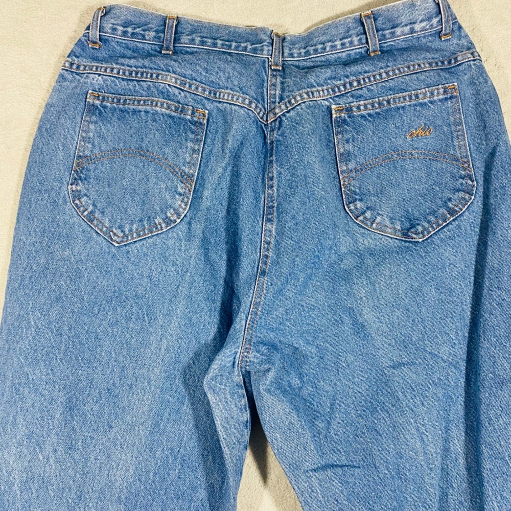 Vintage Chic Tapered Leg Jeans Womens 22W Blue Vintage High Rise Made in USA - Picture 15 of 16